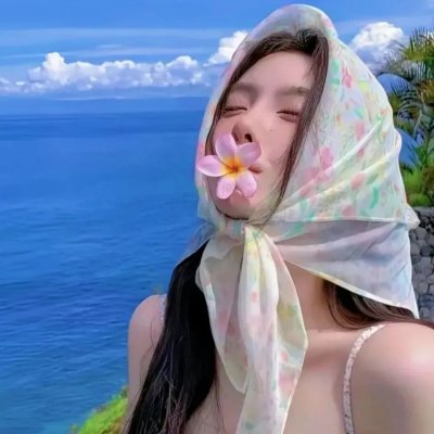 蓝色嘴巴的脸